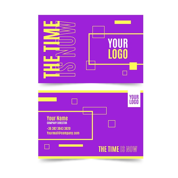 Neon color business card