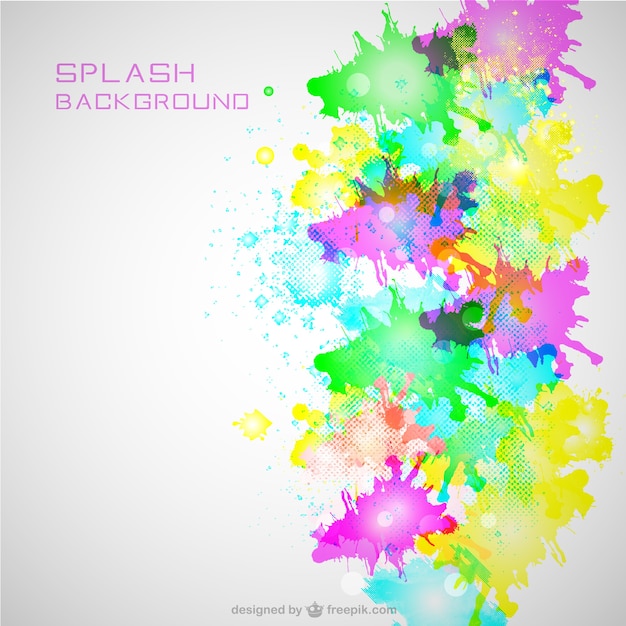 Free Vector neon color splash background 