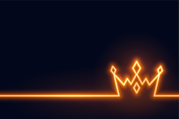 Free Vector neon crown background in line style