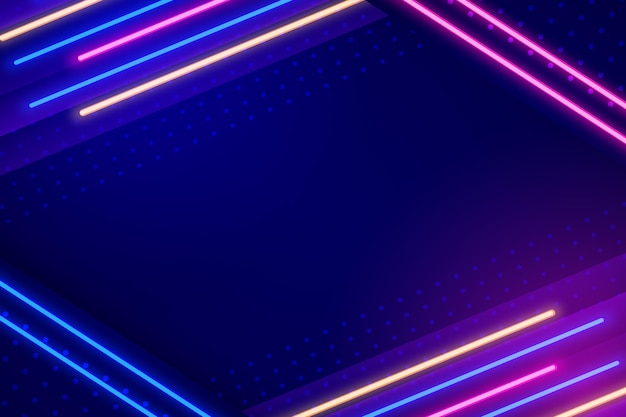 Neon design of colorful background