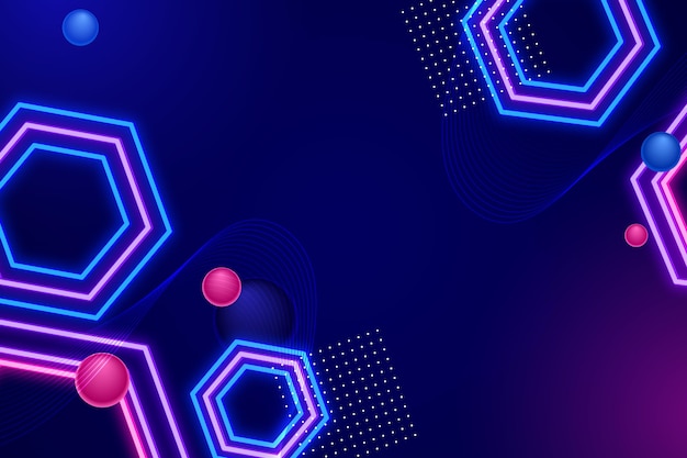 Neon design of colorful background