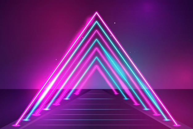 Free vector neon design of colorful background