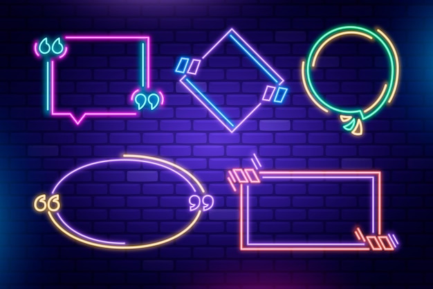 Neon frame collection