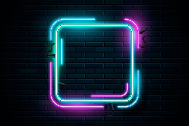 Free Vector neon frame design