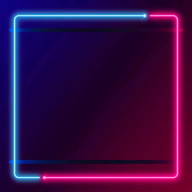 Free Vector neon frame template