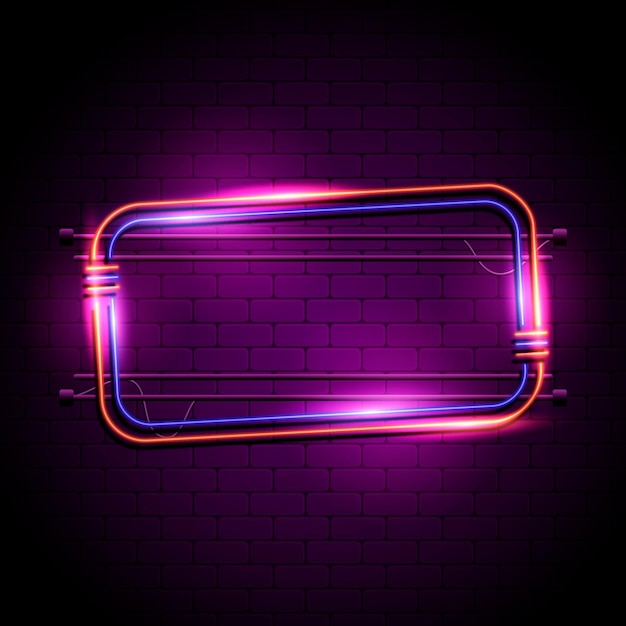 Free Vector neon frame template