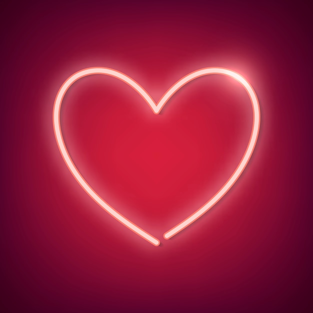 Neon heart illustration