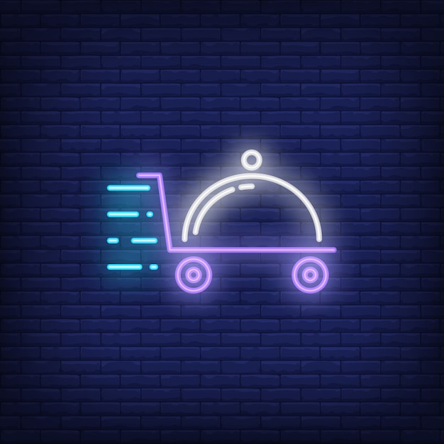 Free Vector neon icon of restaurant dish