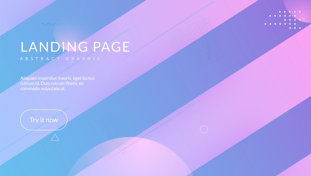 Neon Layout Pink Hipster Shape Color Landing Page Liquid Conc