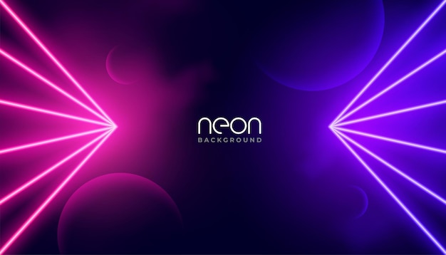 Free Vector neon light lines with pointed end geometric background