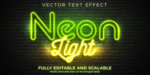 Neon light text effect