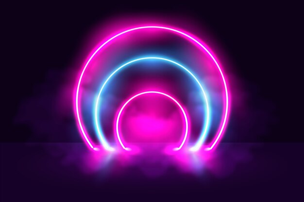 Neon lights background concept