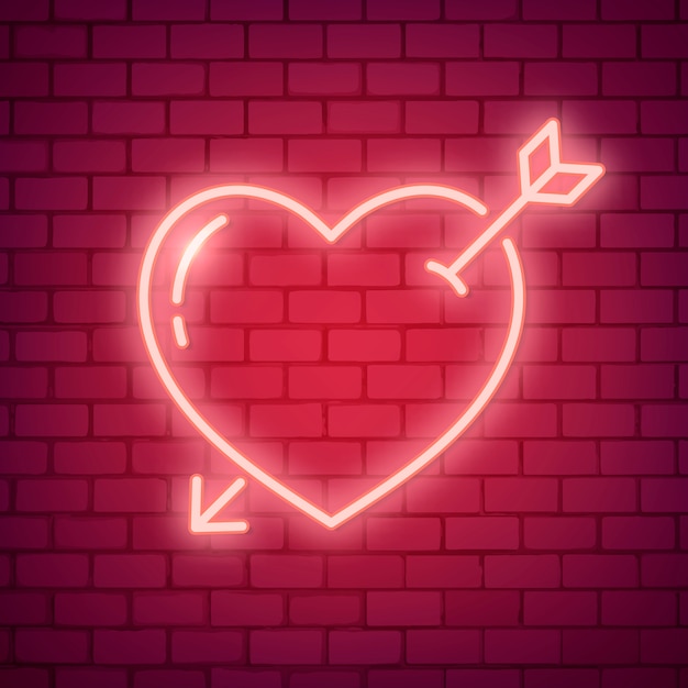 Neon love illustration