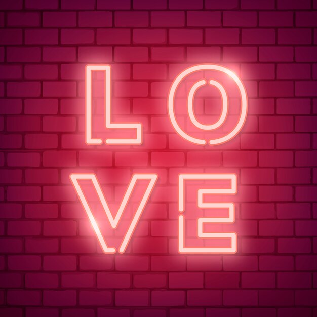 Neon love illustration