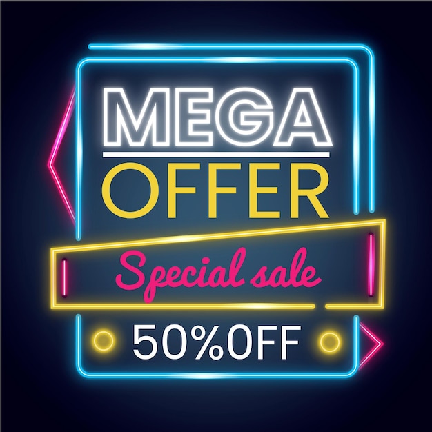 Neon sale sign design collection