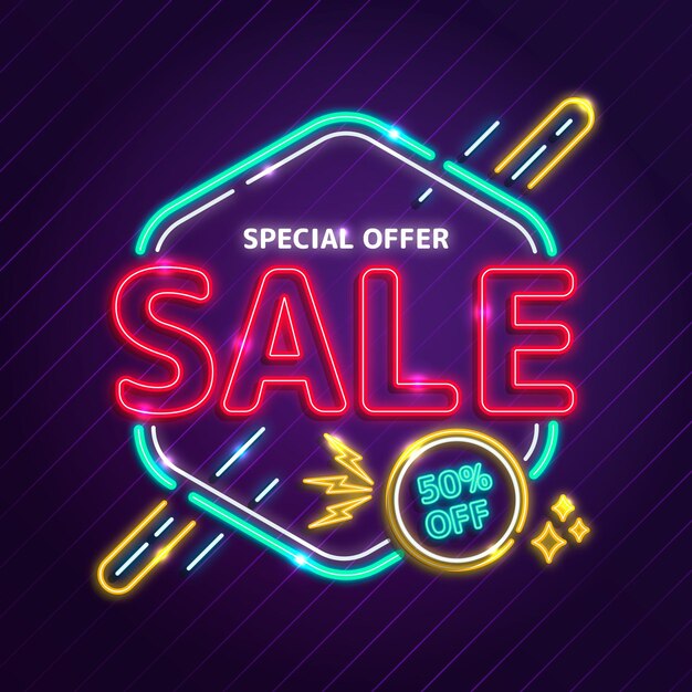 Neon special sale sign