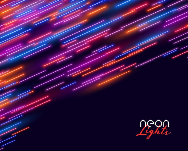 Free Vector neon speed lines background