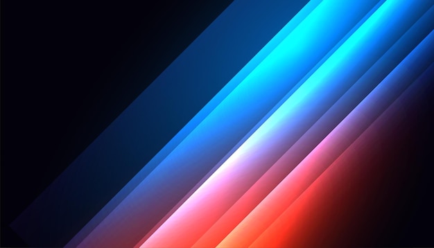 Free Vector neon style abstract and glowing lines modern wallpaper design