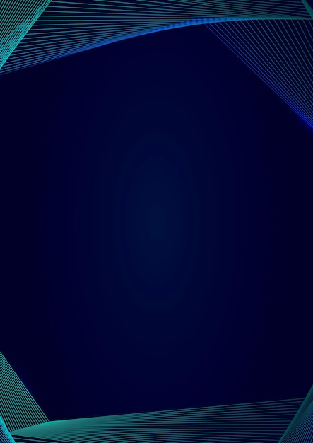 Free vector neon synthwave  border on a dark blue poster template vector