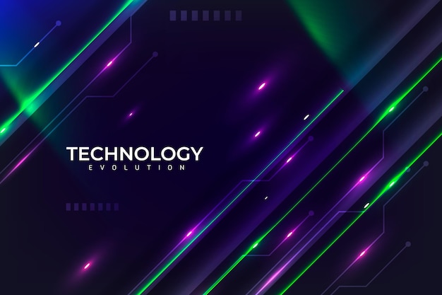 Neon technology evolution background