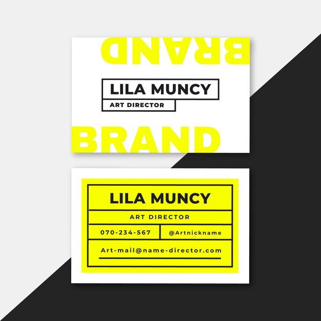 Neon template for business cards