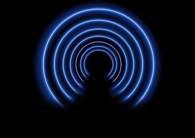 Neon tunnel effect background