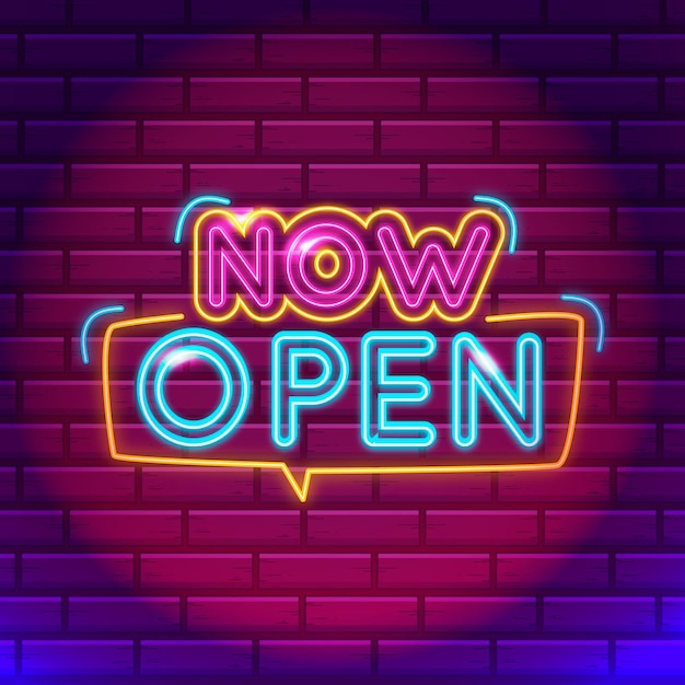 Neon we are open sign