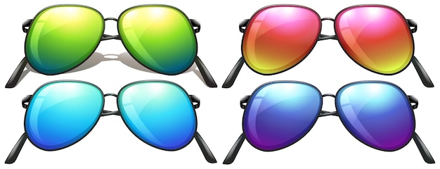 Free Vector neoncoloured sunglasses