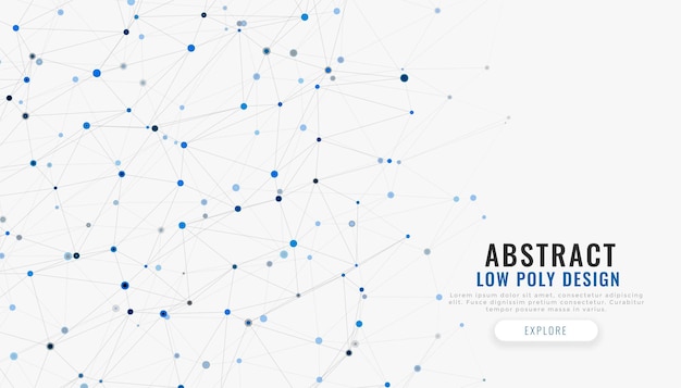 Network connection lines and dots tech background