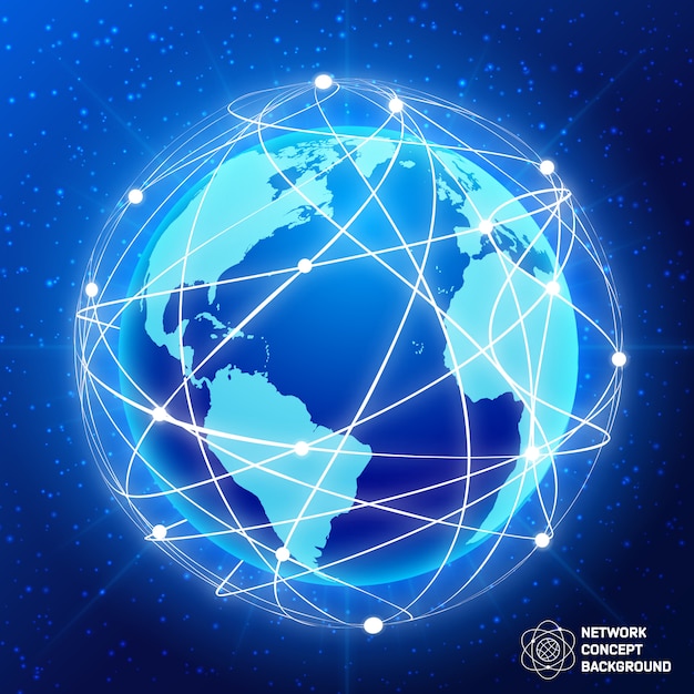 Free Vector network globe concept