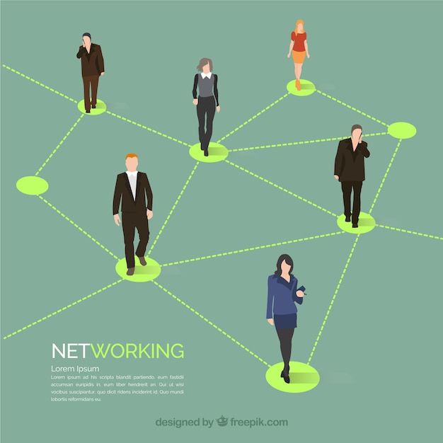 Free Vector networking concept