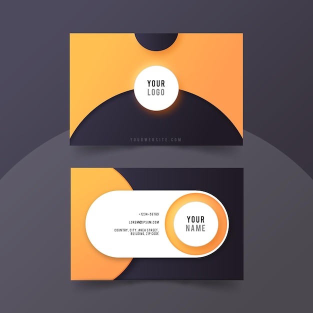 Free Vector neumorph business card template