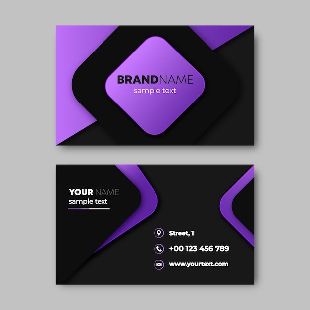 Neumorph business card template