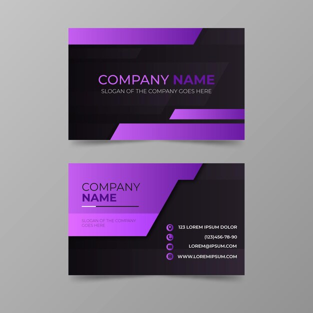 Neumorph business card template