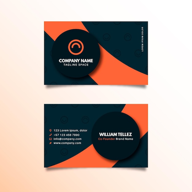 Neumorph business card template