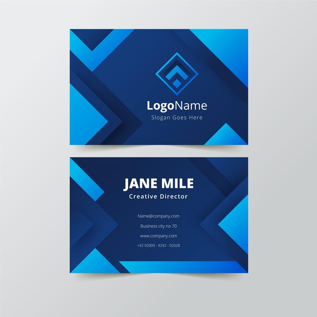 Neumorph business card template