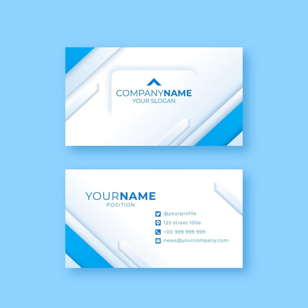 Neumorph business card template