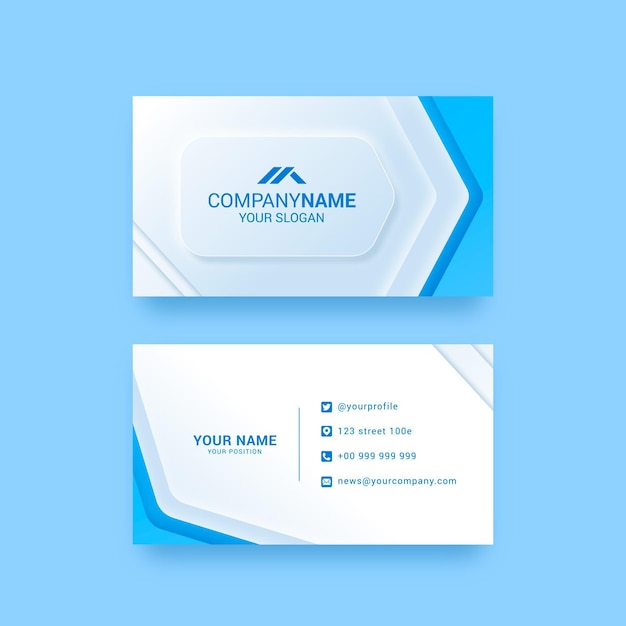 Neumorph business card template