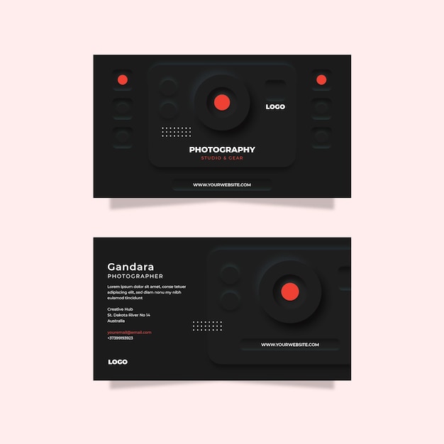 Neumorph business card template