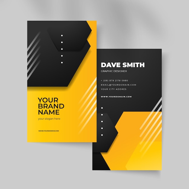 Neumorph business card template