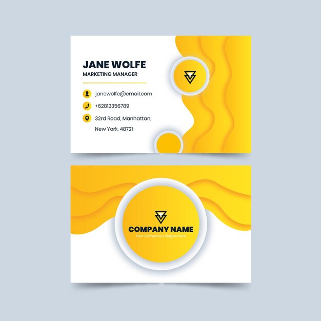 Neumorph business card template