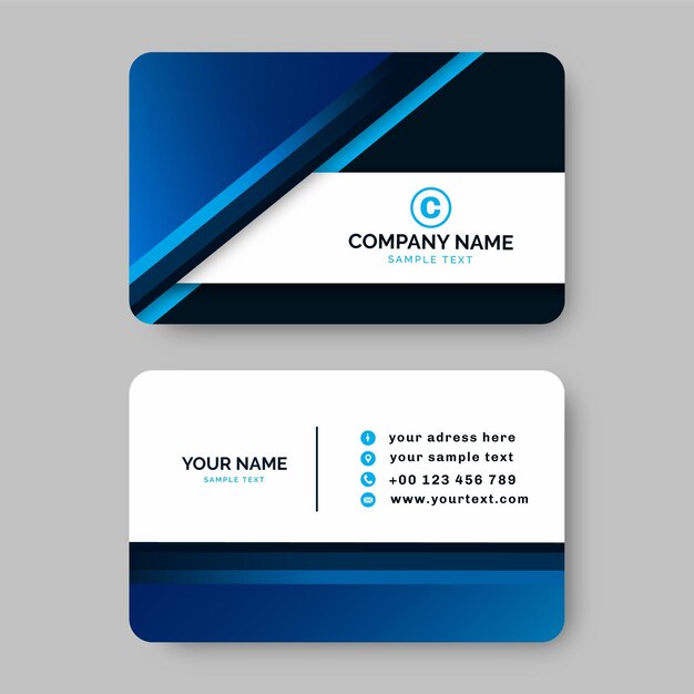 Neumorph business card template