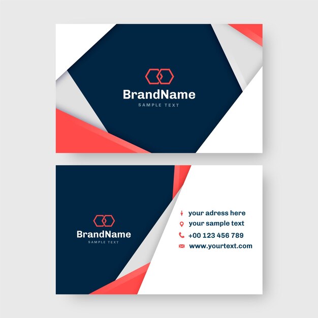 Neumorph business card template