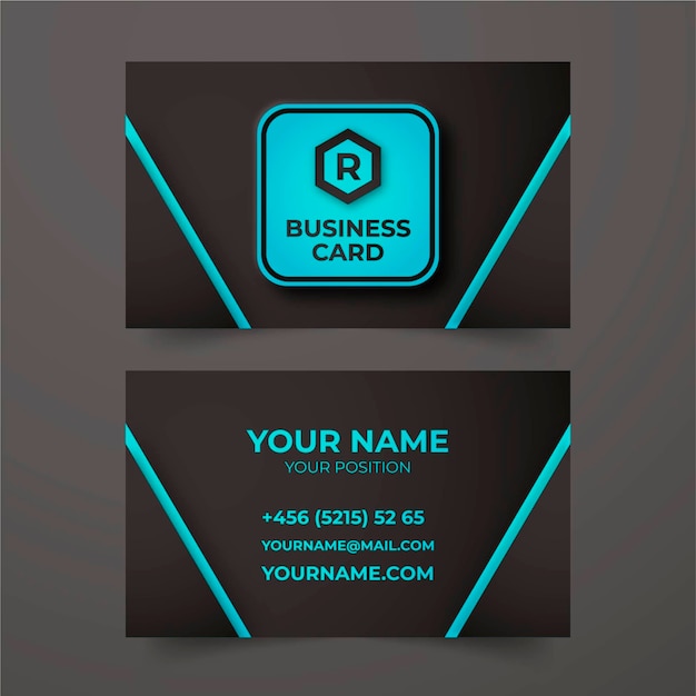 Neumorph business card template