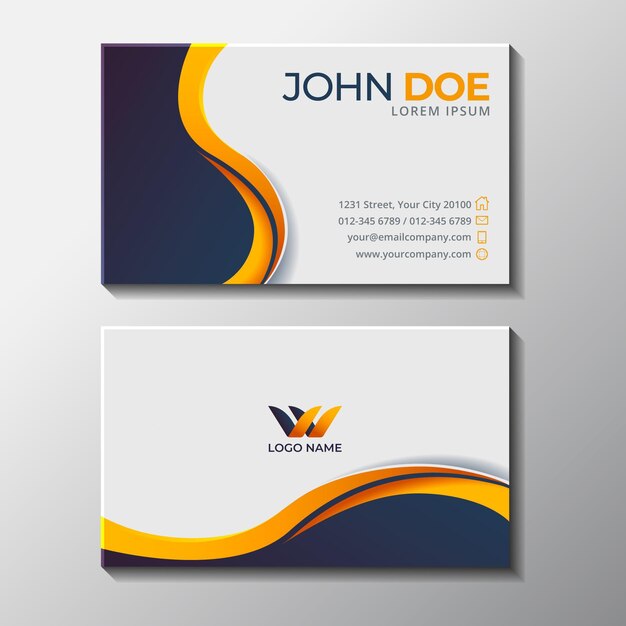 Neumorph business card template