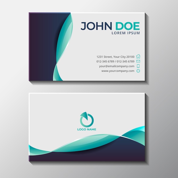 Neumorph business card template