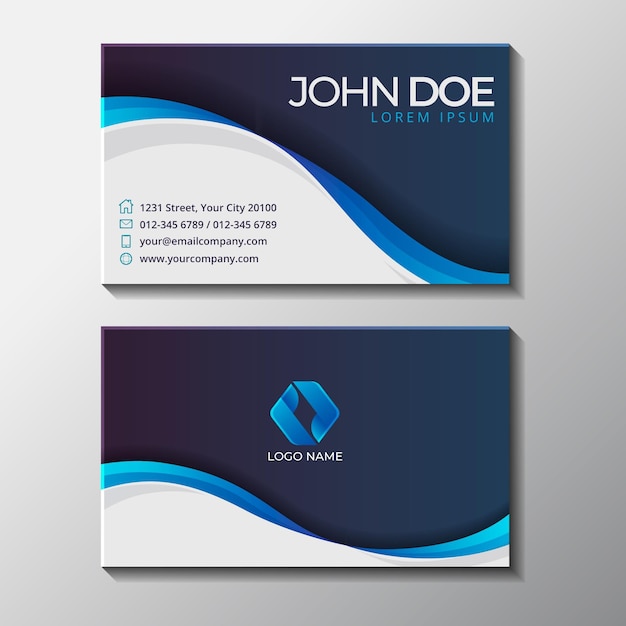 Neumorph business card template