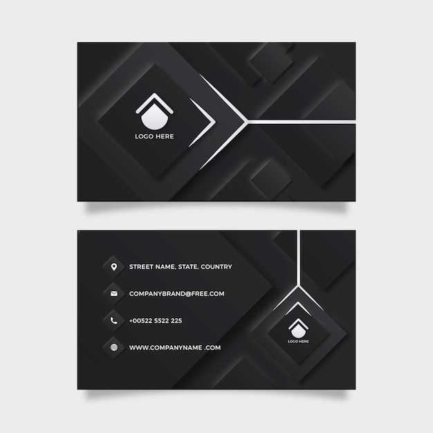 Neumorph business card template