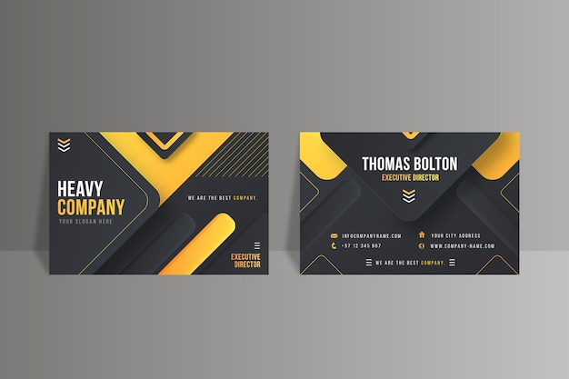 Neumorph business card template