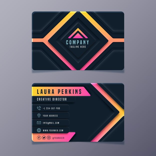 Neumorph business card template